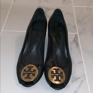 Tory Burch Open Toe Wedges
